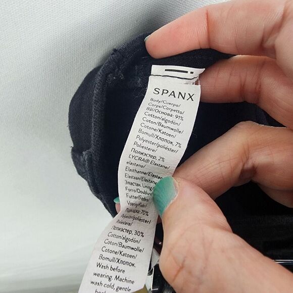 Spanx Alexia High Waisted Black Skinny Denim Jeans Womens Size Medium Classic - Picture 6 of 6